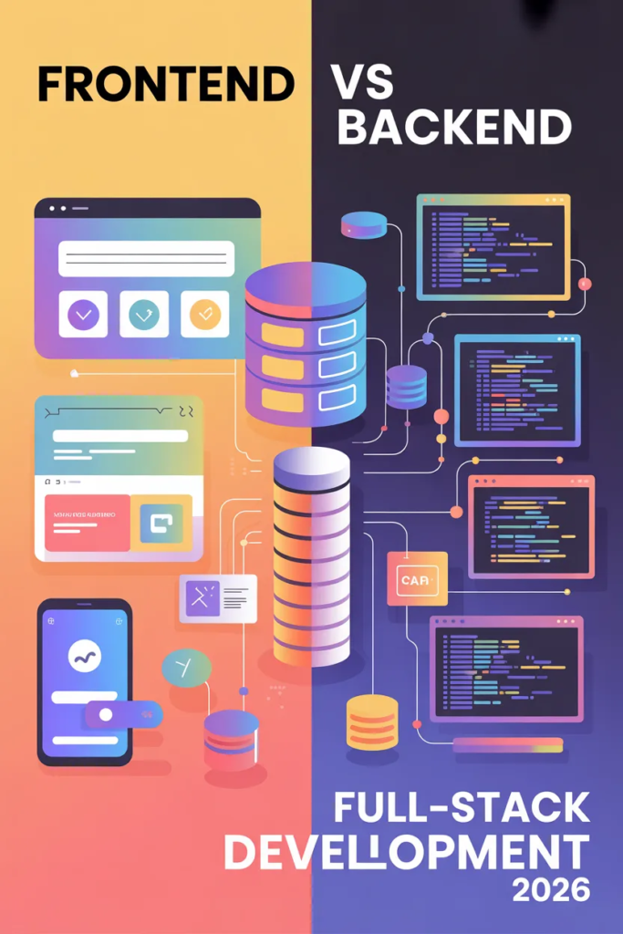 Frontend interface versus backend server comparison