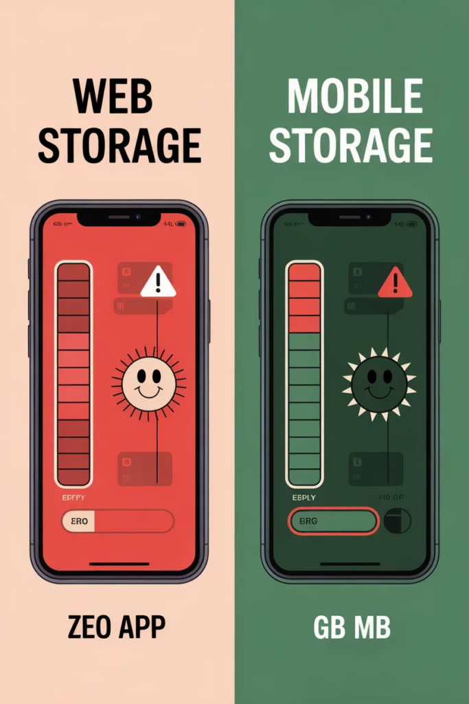 Storage Space and Memory Usage