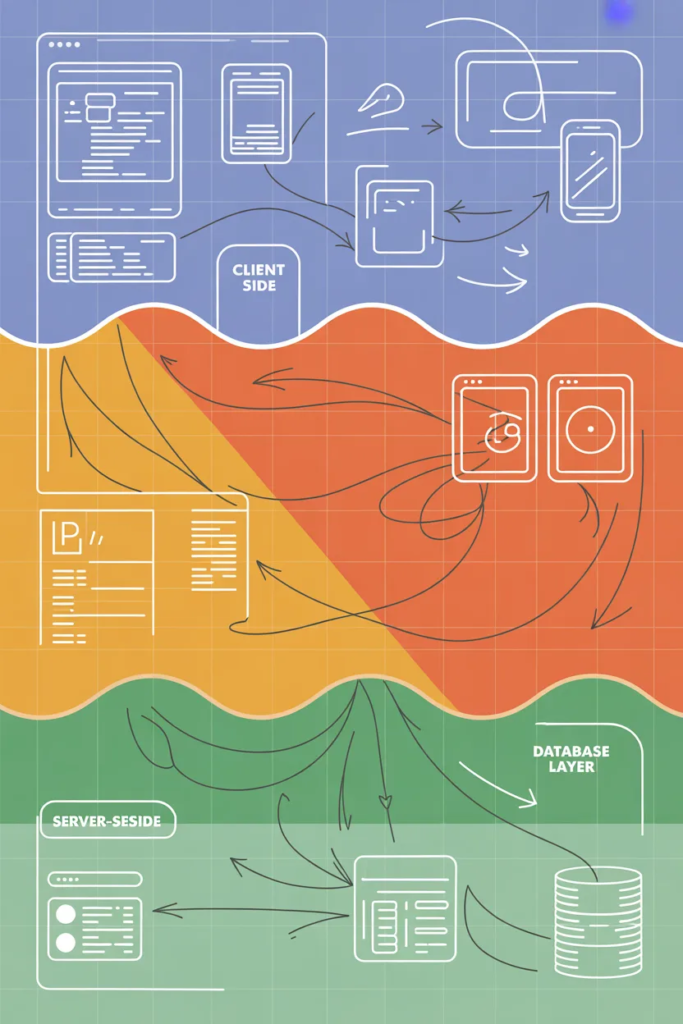 Coding mistakes with red X and green checkmarks